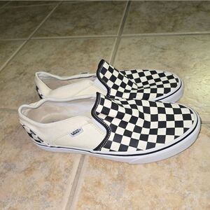 Vans Checkerboard Slip On Sneakers Womans 10